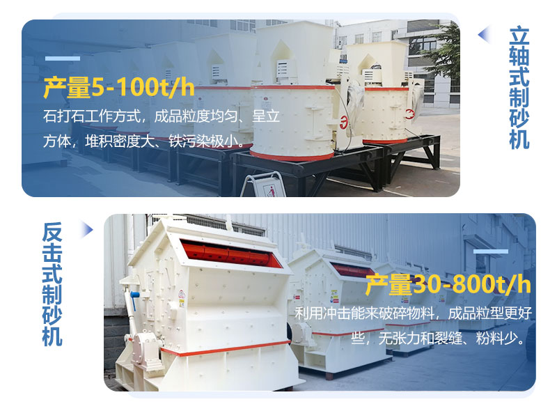 立軸式制砂機(jī)和反擊式制砂機(jī)哪種粒型好？區(qū)別介紹