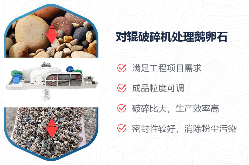 對(duì)輥破碎機(jī)能擠鵝卵石嗎？附視頻