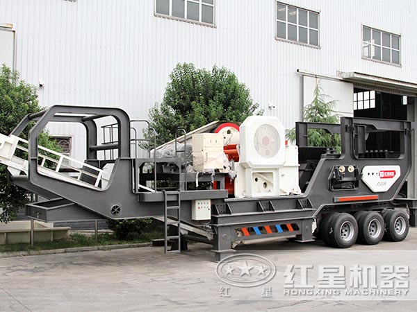 輪胎式移動破碎站-車載行走，隨用隨走，方便更快捷